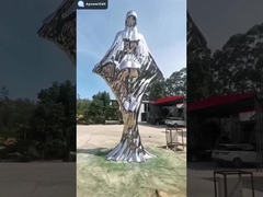 SS316L scultura lucidata all'aperto di acciaio inossidabile di altezza dei 5,7 tester grande