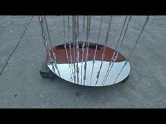 Rana Astratta in Acciaio Inossidabile Lucido, Ornamenti da Giardino Animali