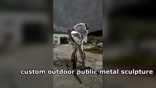 Decorazione da giardino con scultura astratta personalizzata in acciaio inossidabile di altezza 2,5 m