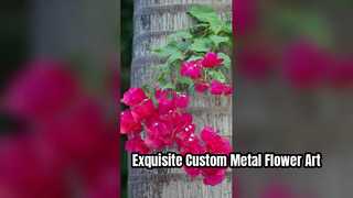 Scultura personalizzata di fiori in acciaio inossidabile art