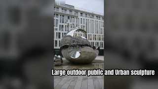 Grande scultura d'arte pubblica e urbana per esterni in acciaio inossidabile