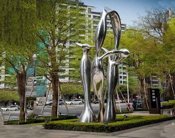 Street Decoration Stainless Steel Art Sculptures 5 Meter Height Polished Mirror Finishing