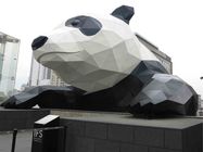 La grande arte del giardino del panda all'aperto scolpisce la vernice di cottura dell'acciaio inossidabile