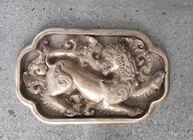Sculture animali del metallo decorativo, scultura bronzea antica di sollievo della parete