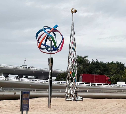 Grande scultura all'aperto contemporanea di acciaio inossidabile un'altezza dei 10,0 tester