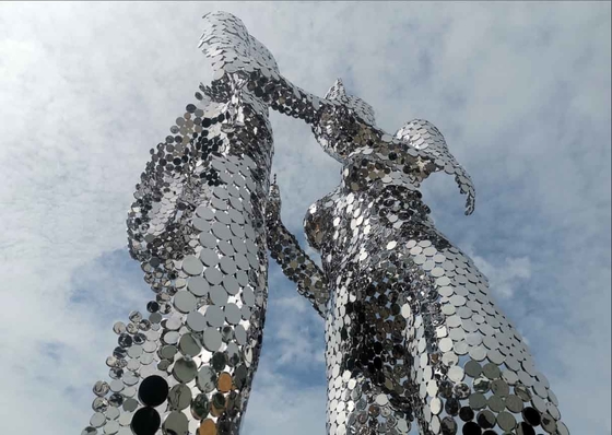 Grande scultura all'aperto di acciaio inossidabile dell'estratto per la decorazione pubblica