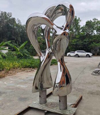 ODM 2.5 M Altezza Scultura Astratta Personalizzata in Acciaio Inossidabile Decorazione Giardino