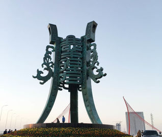 Grande scultura bronzea all'aperto a grandezza naturale, scultura bronzea della colata decorativa