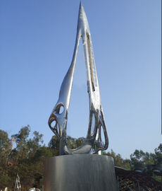 Grande scultura all'aperto su misura di dimensione/scultura astratta acciaio inossidabile dello specchio